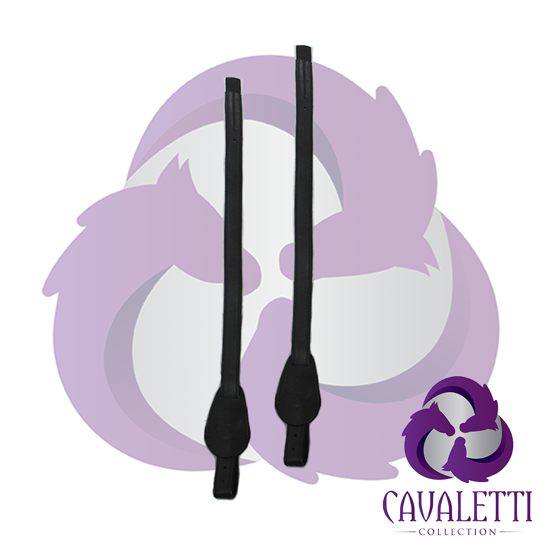 Cwell Equine Staffe In Pelle Morbida Con Inserti Nylon – Regolabili Con Fori Numerati, Fibbie Curve In Acciaio Inox (Lunghezza 116,8 Cm)